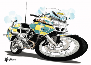 Caricatured BMW R1200