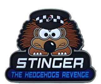 ‘Hedgehogs Revenge’ Rubber Velcro Backed Patch