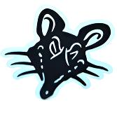 Small Cut Out Rat Sticker