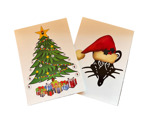 Black Rat Christmas Card Pack