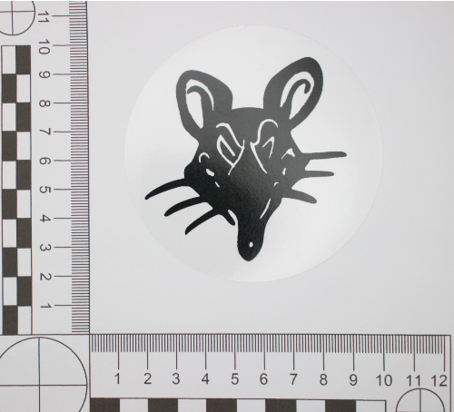 Clear Black Gloss Rat Sticker