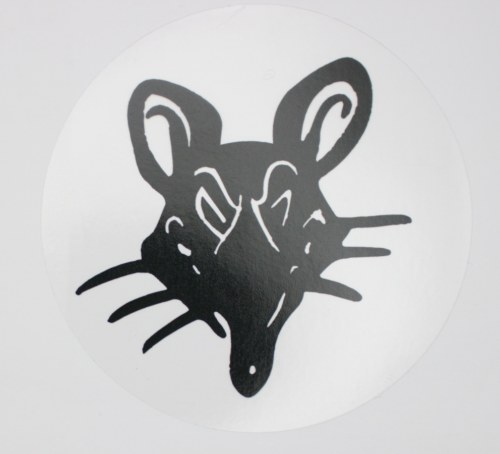 Clear Black Gloss Rat Sticker