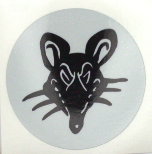 Small Reflective Rat Sticker