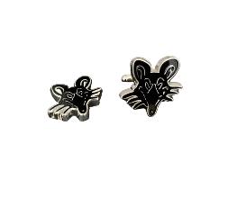 Black Rat silhouette cufflinks