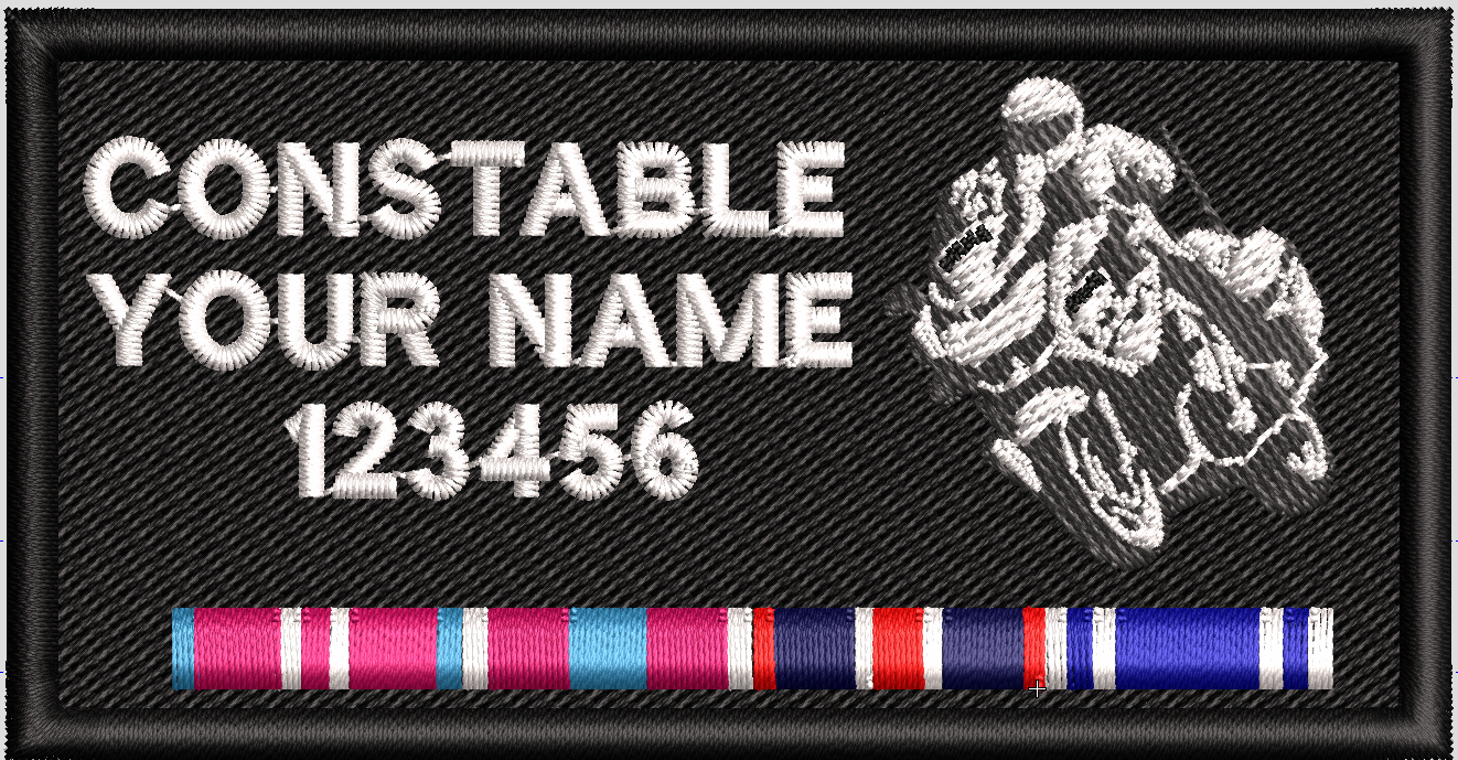 Custom Velcro 100x52mm Solo Motorcycle Patch - Made to Order