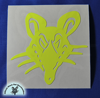 Day-Glo Rat Cut Out Sticker