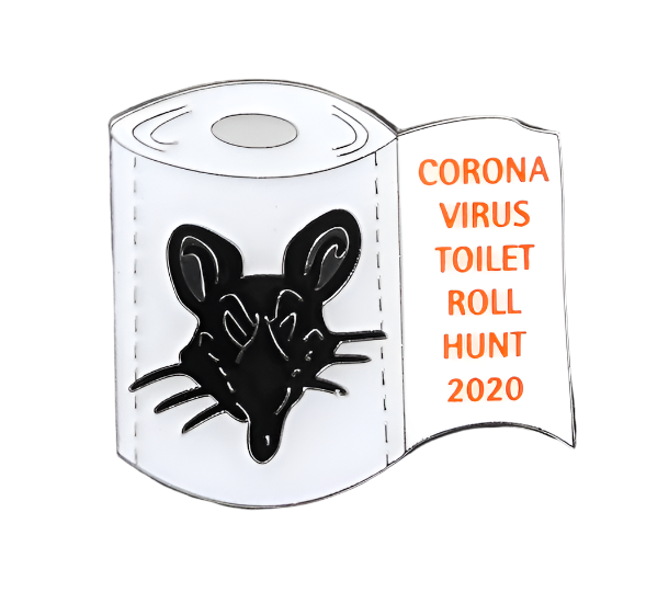 Toilet Role Hunt of 2020 Rat Lapel Pin Badge