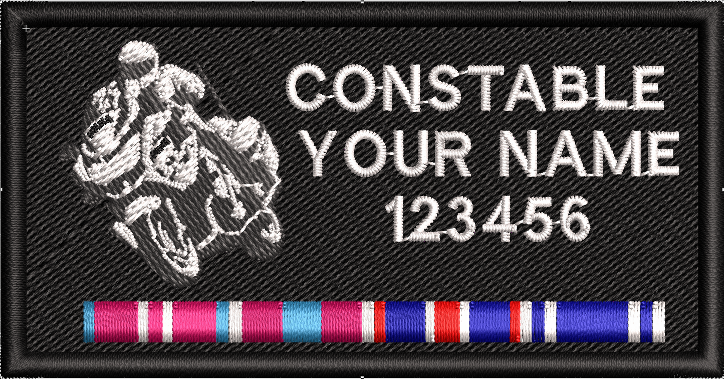 Custom Velcro 100x52mm Solo Motorcycle Patch - Made to Order