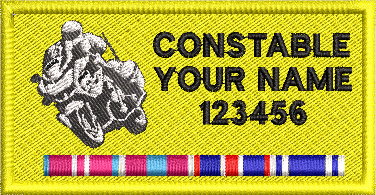 Custom Velcro 100x52mm Solo Motorcycle Patch - Made to Order