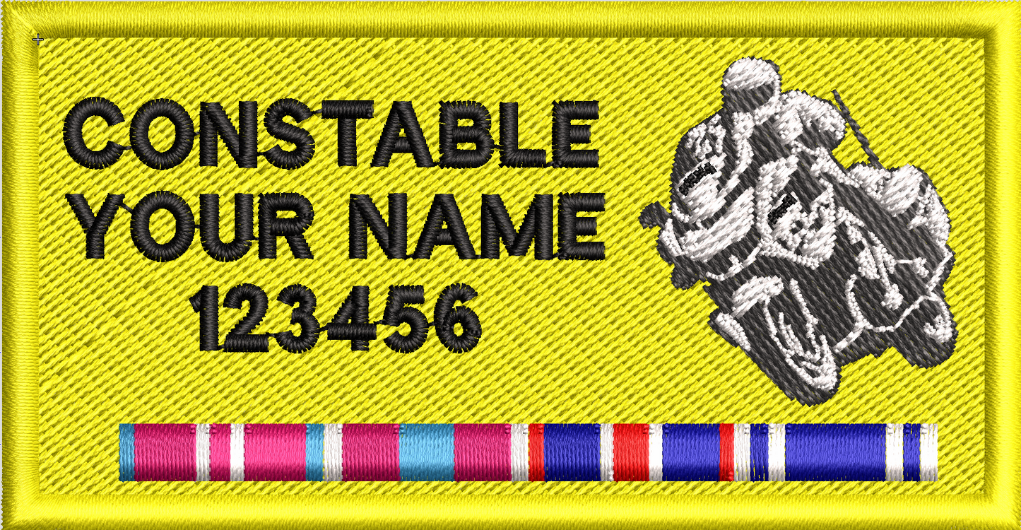 Custom Velcro 100x52mm Solo Motorcycle Patch - Made to Order