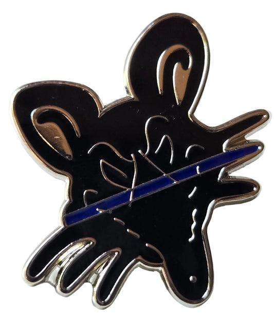TBL Cut Out Rat Lapel Pin Badge