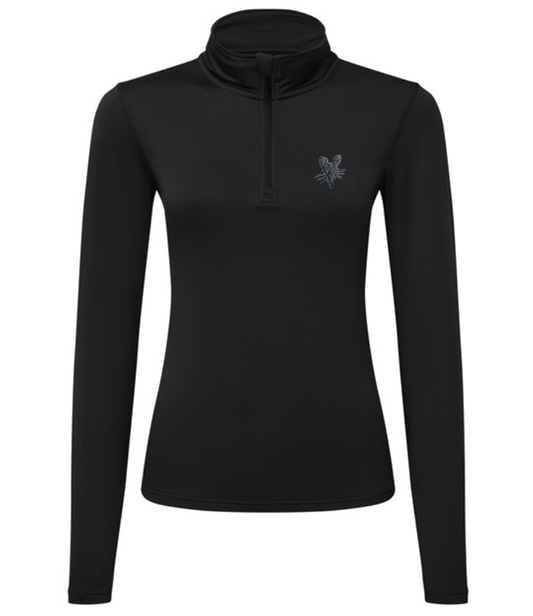Black Rat - Women’s TriDri® recycled long sleeve brushed back ¼ zip top